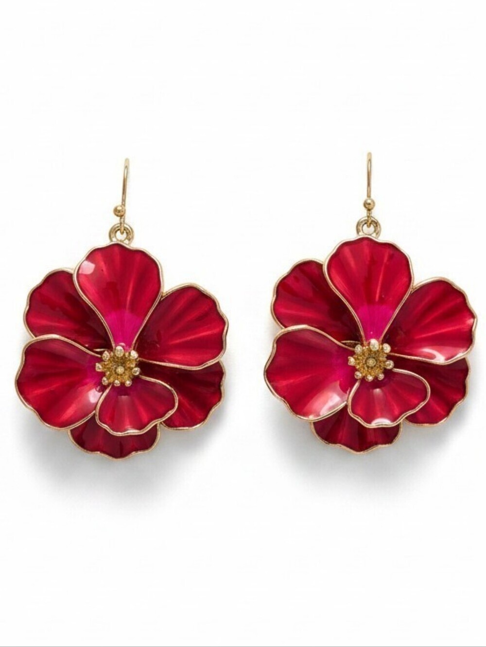🌸▪️Piper k▪️ Red Flower Dangle Earrings